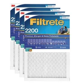 3M Filtrete MPR 2200 14x30x1 Air Filter Premium Allergen Bacteria Virus 4/8 Pack