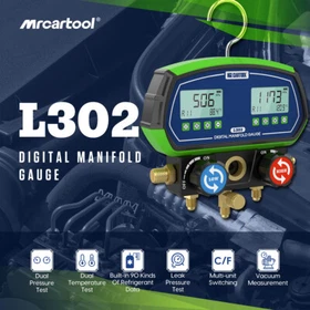 Refrigeration Digital Manifold Gauge Kit HVAC Pressure Vacuum Temperature Tester