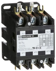8910DPA53V09 - Square D 50A 240V 3-Pole Definite Purpose Contactor Panel Mount