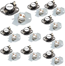 10-Pack Dryer Thermostat Thermal Fuse Cut-Off Kit for Whirlpool 1-7 CE-LE Series