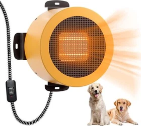 TURBRO Neighborhood Dog House Heater 400W, Wall Mount 10ft Anti Bite Cord,Yellow