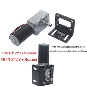 12V 24V DC 5840-31ZY Turbo Worm Gear Motor 7RPM-470RPM Single Shaft Self-Locking