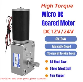 6RPM~470RPM DC 12V/24V Worm Gear Motor Speed Adjustable DC Gear Motor 5840-31ZY