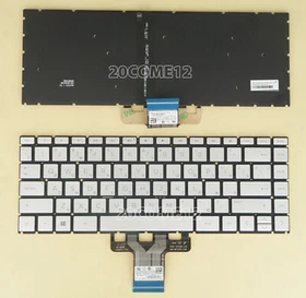 New For HP Pavilion 14-ce 14-ce0000 Series Keyboard Backlit Russian RU Silver
