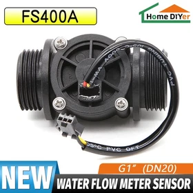 FS400A Hall Effect Liquid Flow Meter 1" Water Flow Sensor 2-60L/min Pulse Output