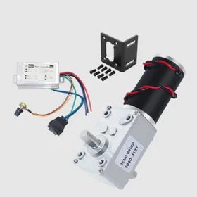 5840-31ZY Worm Gear Self-locking Motor DC12V 24V Dual Shaft With Speed Regulator