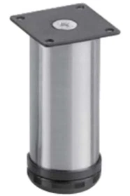 Brushed Satin Nickel  Furniture Leg Extensions Adjustable Feet Round 2"Dia 4/set