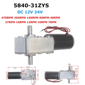 5840-31ZYS Turbo Worm Gear Motors Double Output Shaft Curtain Machine Billboard