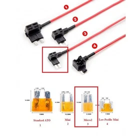 Viofo HK4 3-Wire Kit for the T130/A119Mini/A229/A329 (Optional Tap-A-Fuse kit)