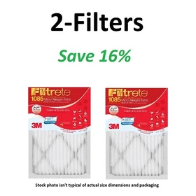1085 3M Filtrete-Extra Air-Filter HVAC Furnace Smog Smoke Pollen Dust Allergen