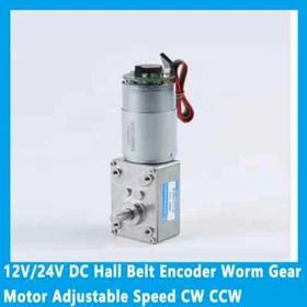 DC Hall Belt Encoder Worm Gear Worm Motor 12V 24V 5840-555B Metal Gear