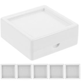 6 Pcs Display Case Brooch Storage Box Jewelry Treasure Small Desktop