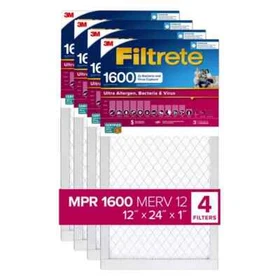 Filtrete 4 pk. Ultra Allergen 2X Bacteria & Virus Filter (1600 MPR)  Choose Size
