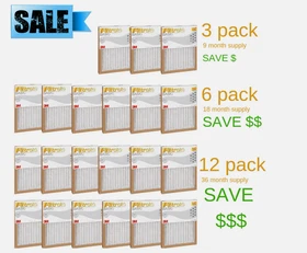FILTRETE- AIR-FILTER PLEATED FURNACE REPLACEMENT PAD DUST PACK 3, 6, 12 NEW