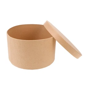 1 Set Round Kraft Paper Box Cookie Paper Container Cake Container Cupcake Box