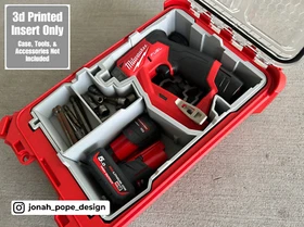 jpd 3d Printed Insert for Milwaukee Packout & M12 4-in-1 Installation Driver V2
