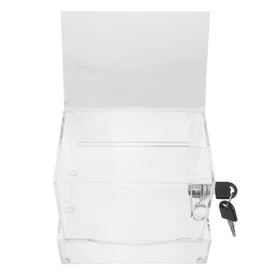  Tip Storage Savings Box Acrylic Ballot Boxes Donation Jars for Fundraising