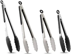 Hotec Kitchen Tongs for Cooking with Locking, Set of 4-- Set of 2