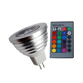 LED Spotlight With Remote Control AC85-265v Lights Bulbs GU5.3 MR16 Lamp COB 12V