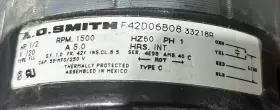 F42D06B0833218R A.O.SMITH Hvac Motor Rpm Single Phase #2