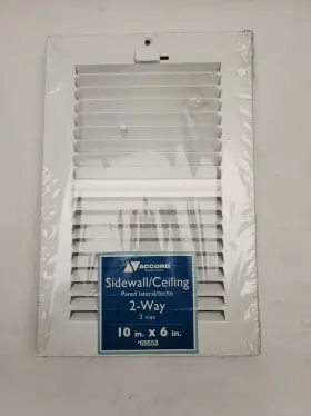 69558 ACCORD Sidewall Ceiling Register Damper Ac Vent