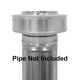 313096870854 ACTIVE VENTILATION Vent Pipe Cap Mill Finish