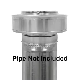 711181519853 ACTIVE VENTILATION Vent Pipe Cap Mill Finish
