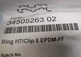 3405263-02 ALFA LAVAL Gasket Ring Clip Epdm #2