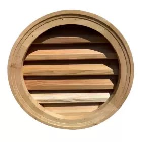 313096131115 ALS MILLWORKS Wood Round Louver Vent Cedar Attic