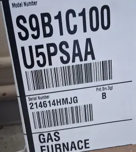 S9B1C100U5PSAA AMERICAN STANDARD Gas Furnace