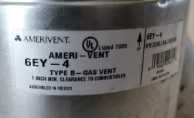 6EY-4 AMERIVENT Reducing Wye Gas Vent Pipe #2