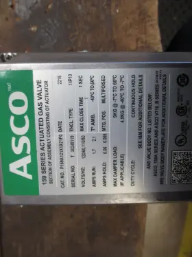 P159A121X1X21FO ASCO Actuator Gas Valve