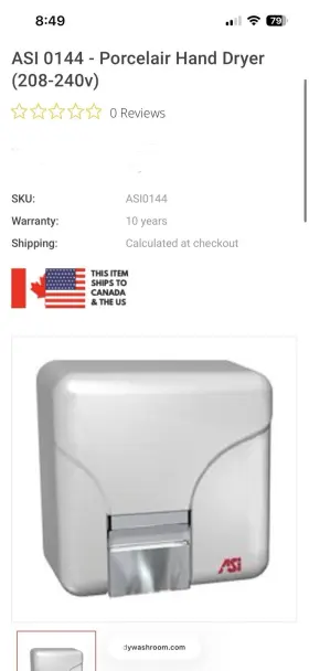 0144-00 ASI Dryer