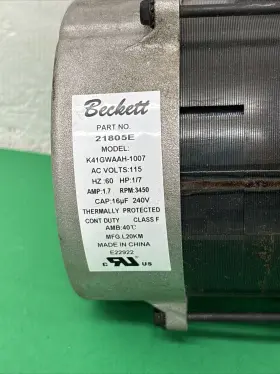 21805E BECKETT Burner Motor Rpm #2