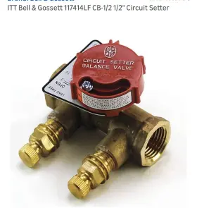 117414LF BELL GOSSETT Circuit Setter Valve