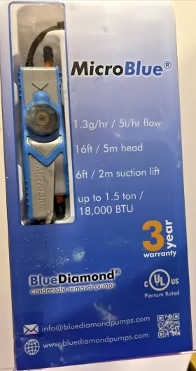 X85-003 BLUEDIAMOND Diamond Microblue Condensate Pump