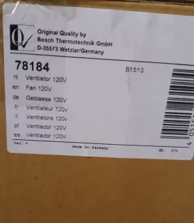 78184 BOSCH Blower Fan Boilers