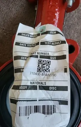 310400-BFA12390 BRAY COMMERCIAL Butterfly Valve Lever Oper #3