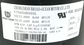 HB37GQ240 BROAD-OCEAN Blower Motor Rpm #3