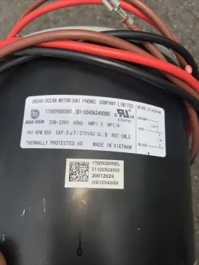 S1-02436240000 BROAD OCEAN Condenser Fan Motor Rpm #2