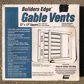 120051212034 BUILDERS EDGE INC Square Gable Vent Parchment