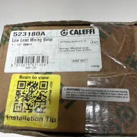 523180A CALEFFI Npt High Flow Thermostatic Mixing Valve Cv