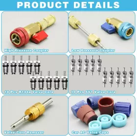 696534987803 CANIPHA Valve Core Remover Installer Tool Set Ac #3