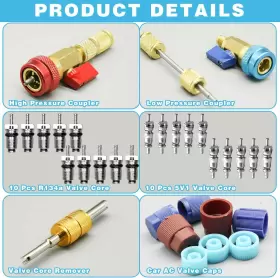 MA0575 CANIPHA Valve Core Remover Installer Tool Set High Ac #3
