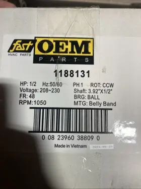 1188131 CARRIER Ecm Blower Motor