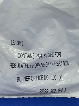 323751-702 CARRIER Propane Gas Burner Orifice Pack