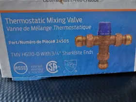 24505 CASH ACME Sharkbite Thermostatic Mixing Valve Fittings