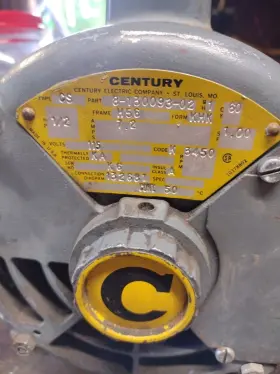 8-1D8756-03 CENTURY Electric Volts Rpm #2