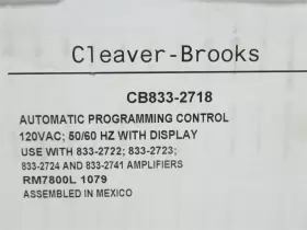 833-2718 CLEAVER BROOKS Box Auto Program Burner Controller #3