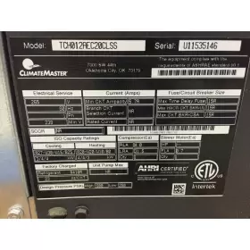TCH012AEC20CLSS CLIMATEMASTER Tc Horizontal Heat Pump #3